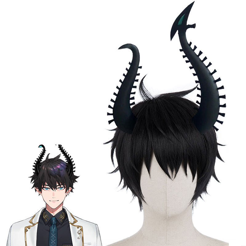 Virtual YouTuber Nijisanji ILUNA Ren Zotto Black Cosplay Wig