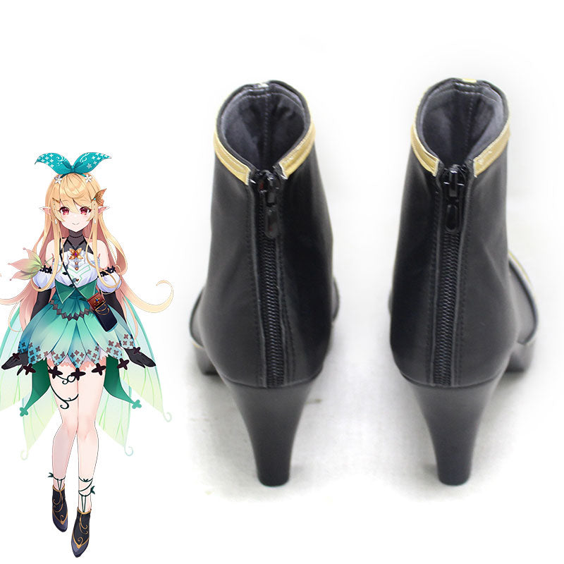 Virtual YouTuber Nijisanji LazuLight Pomu Rainpuff Black Cosplay Shoes