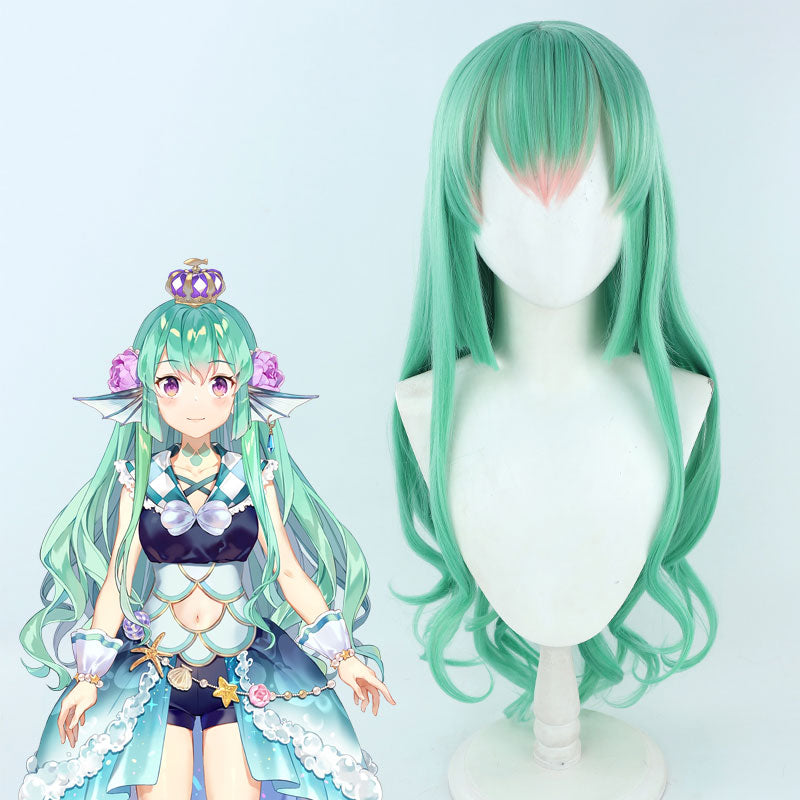 Virtual YouTuber Nijisanji LazuLight Portrait Finana Ryugu Green Cosplay Wig B Edition