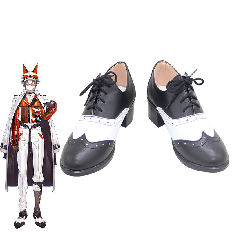 Virtual YouTuber Nijisanji Luxiem Mysta Rias Black White Cosplay Shoes