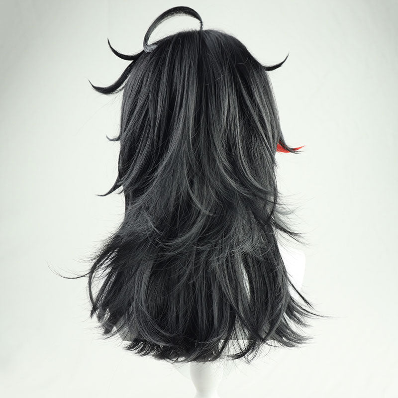 Virtual YouTuber Nijisanji Luxiem Vox Akuma Black Red Cosplay Wig