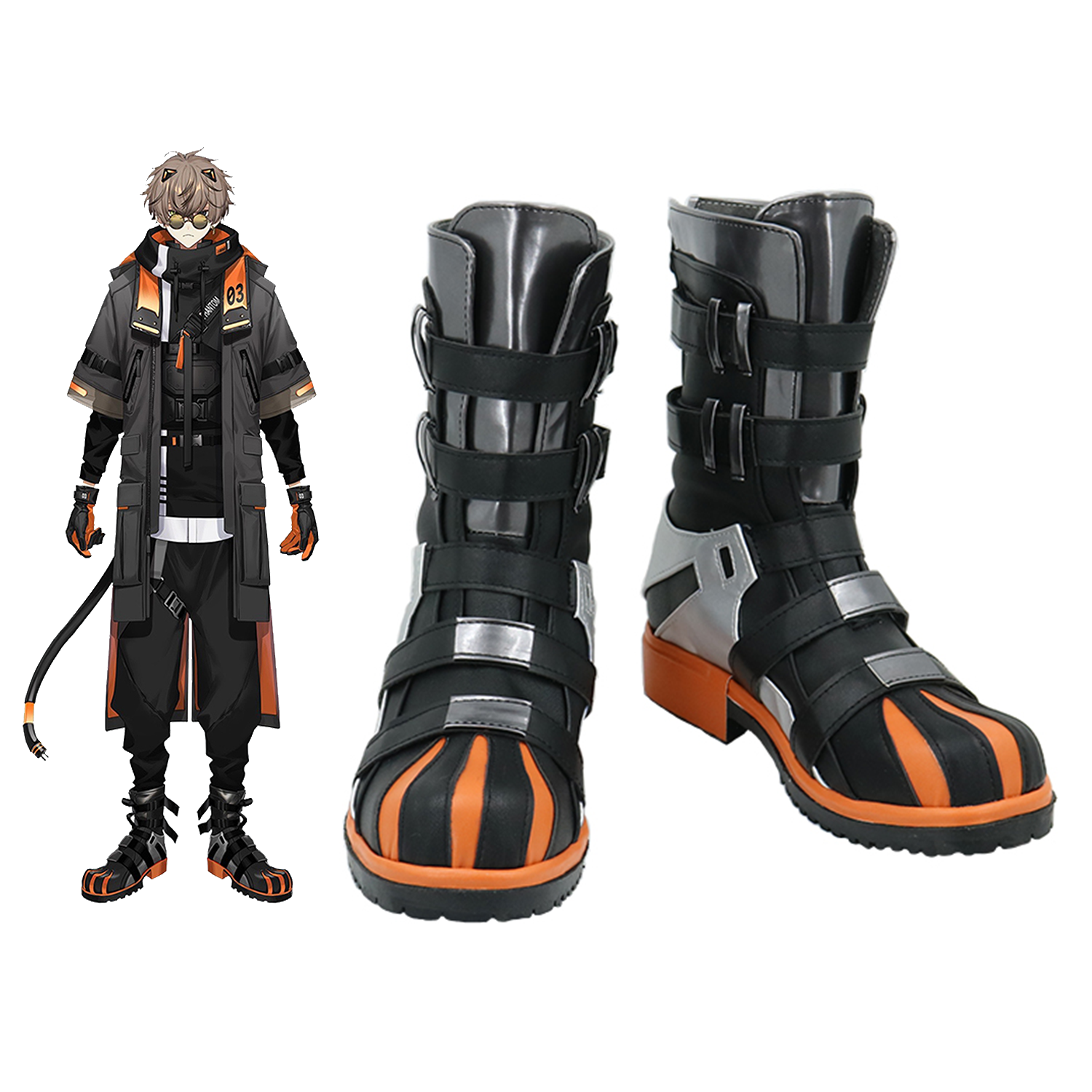 Virtual YouTuber Noctyx Alban Knox Cosplay Shoes