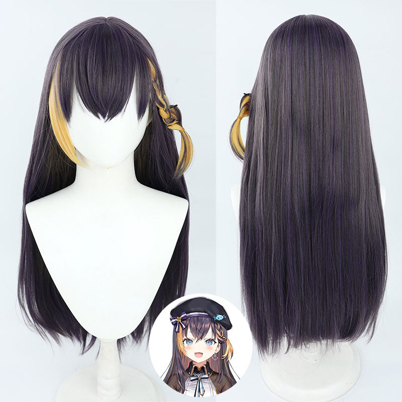 Virtual YouTuber Nijisanji OBSYDIA Petra Gurin Combat Idol Long Wig Cosplay Wig