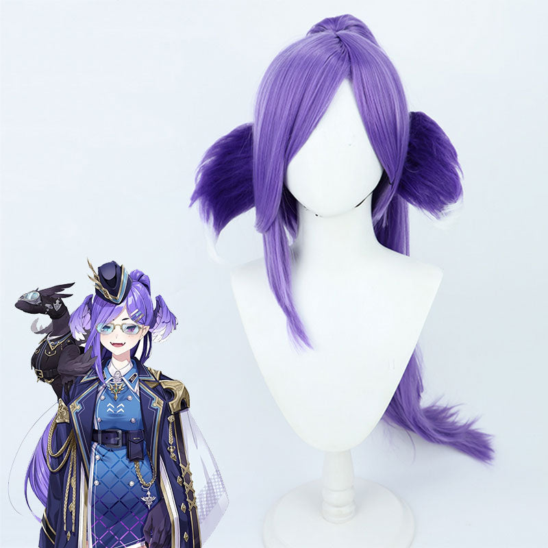 Virtual YouTuber Nijisanji OBSYDIA Selen Tatsuki Purple Cosplay Wig B Edition