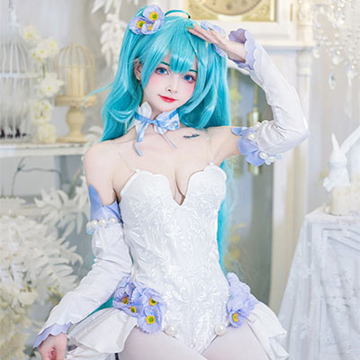 Vocaloid Hatsune Miku Flower Fairy Nemophila Cosplay Costume