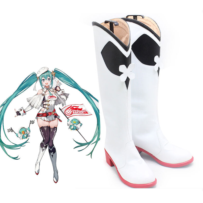 Vocaloid Hatsune Miku Racing Miku 2023 Shoes Cosplay Boots