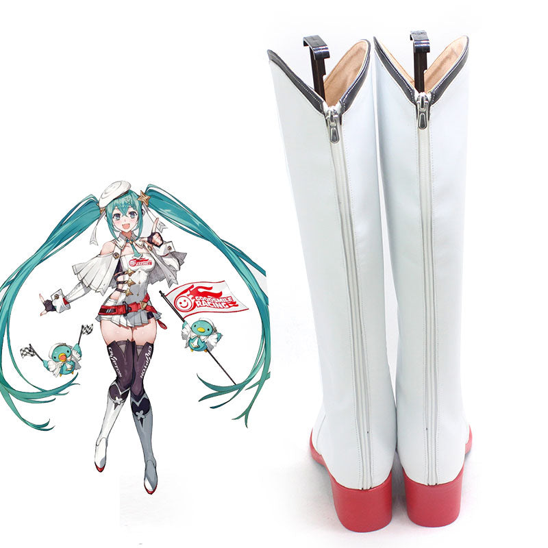 Vocaloid Hatsune Miku Racing Miku 2023 Shoes Cosplay Boots