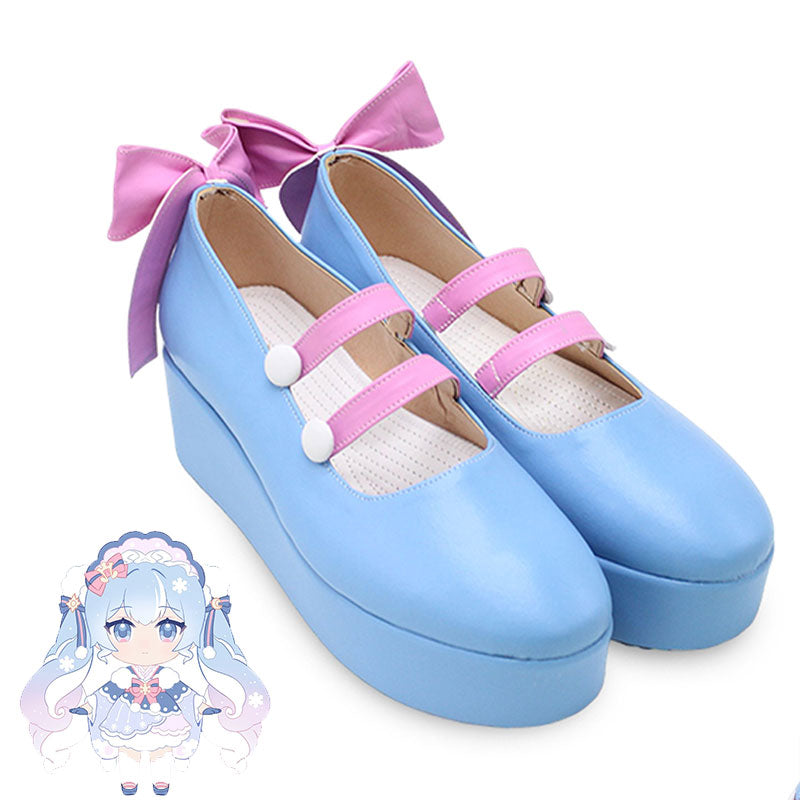 Vocaloid Hatsune Miku Snow Miku 2023 Cosplay Shoes