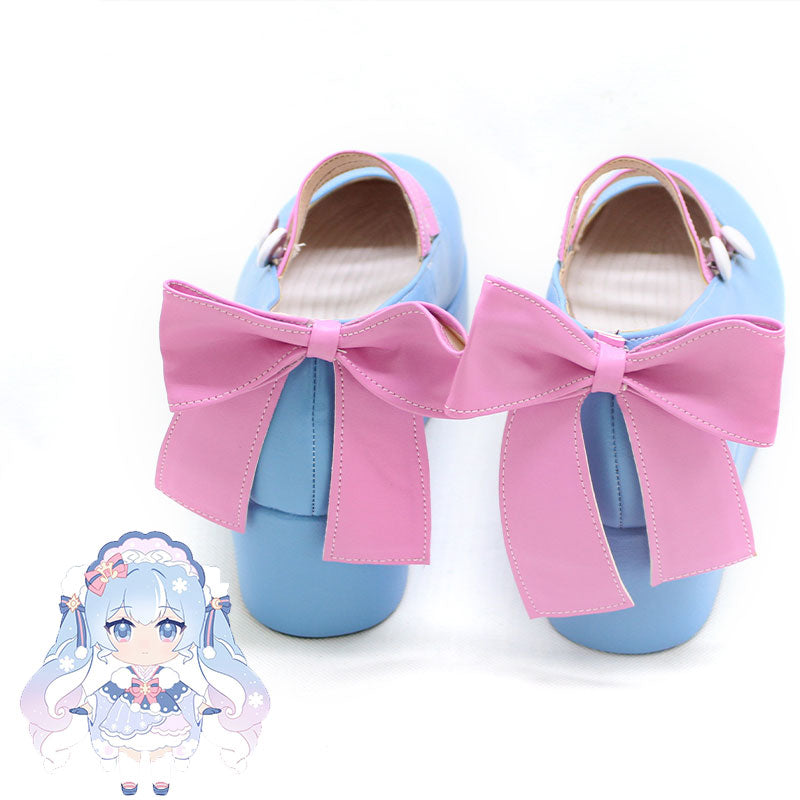 Vocaloid Hatsune Miku Snow Miku 2023 Cosplay Shoes
