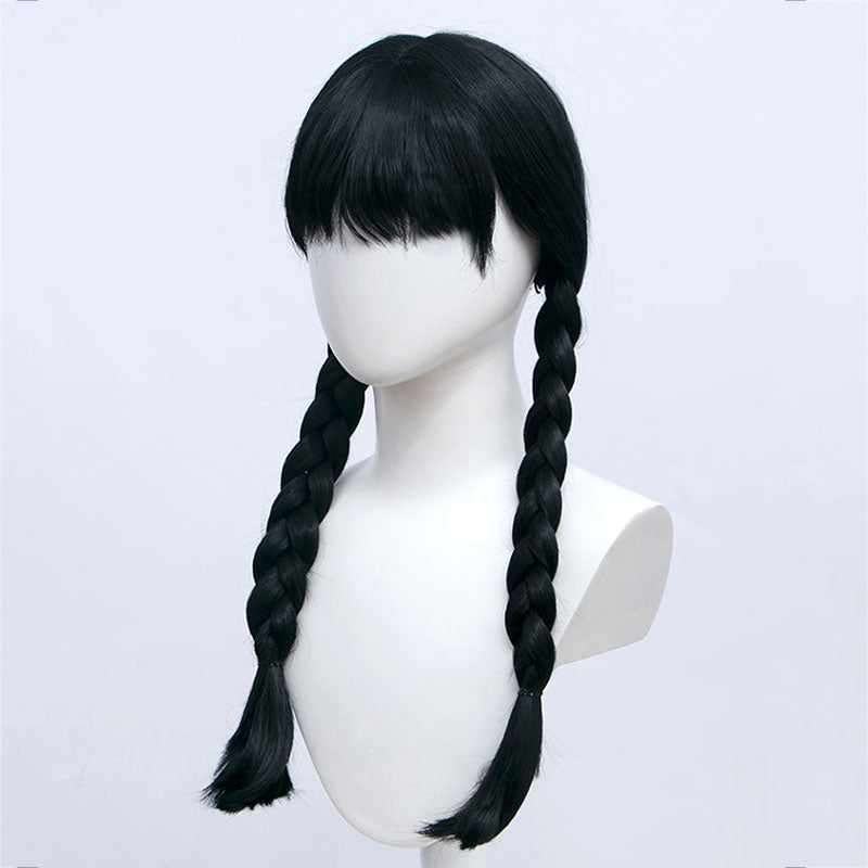 Wednesday 2022 Addams Family Wednesday Black Cosplay Wig