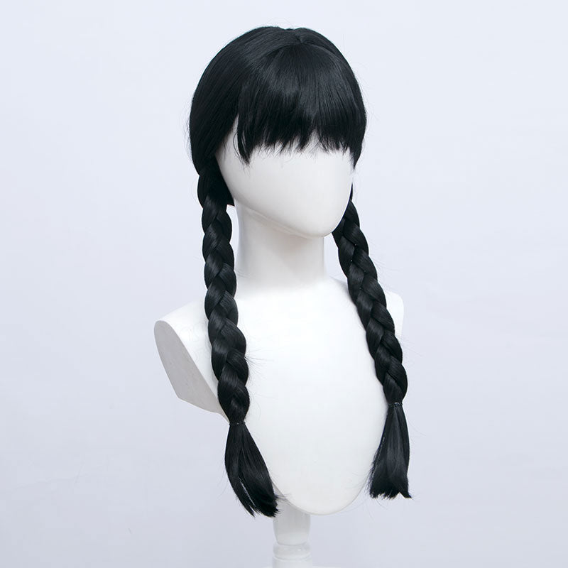 Wednesday 2022 Addams Family Wednesday Black Cosplay Wig