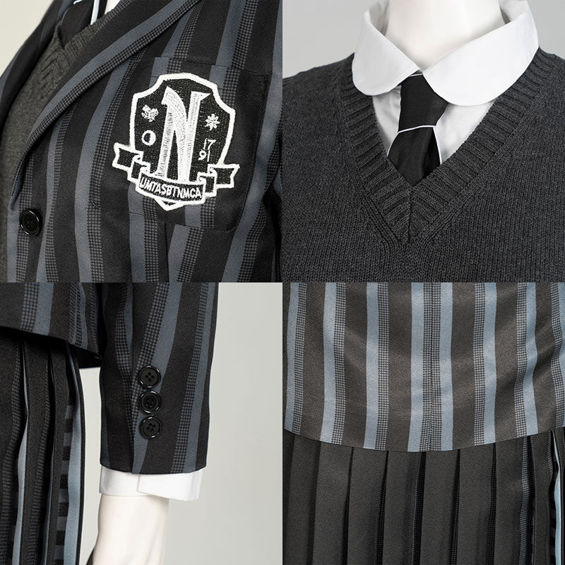 Wednesday 2022 Addams Family Wednesday Uniforms Cosplay Costume