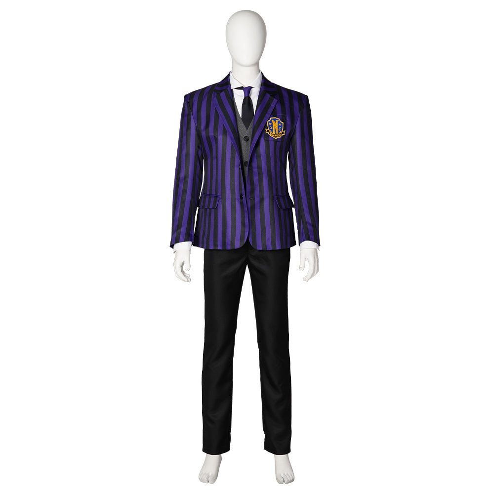Wednesday 2022 Netflix Nevermore Academy Uniform Male Cosplay Costume