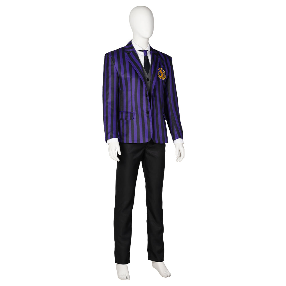 Wednesday 2022 Netflix Nevermore Academy Uniform Male Cosplay Costume