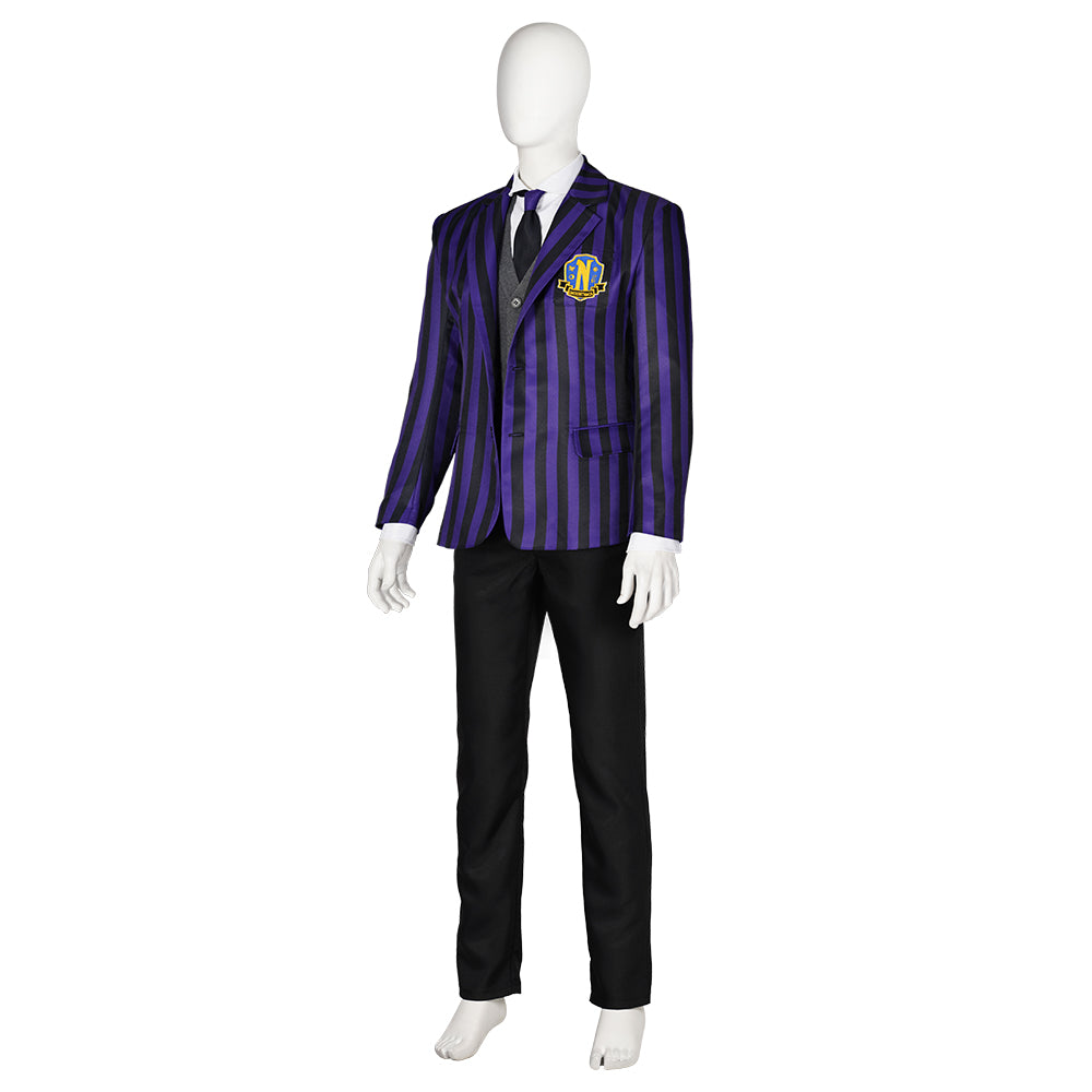 Wednesday 2022 Netflix Nevermore Academy Uniform Male Cosplay Costume