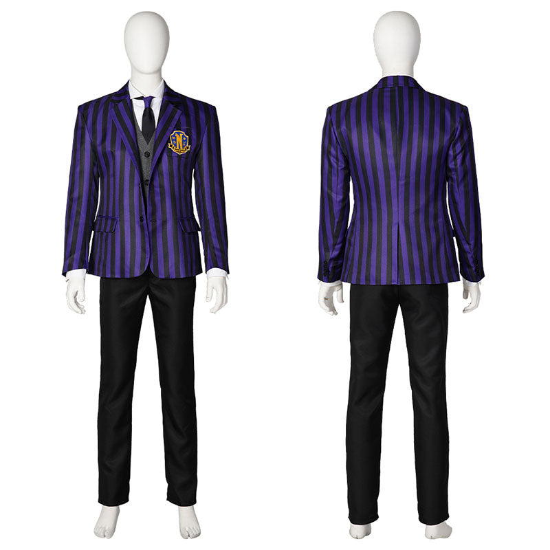 Wednesday 2022 Netflix Nevermore Academy Uniform Male Cosplay Costume