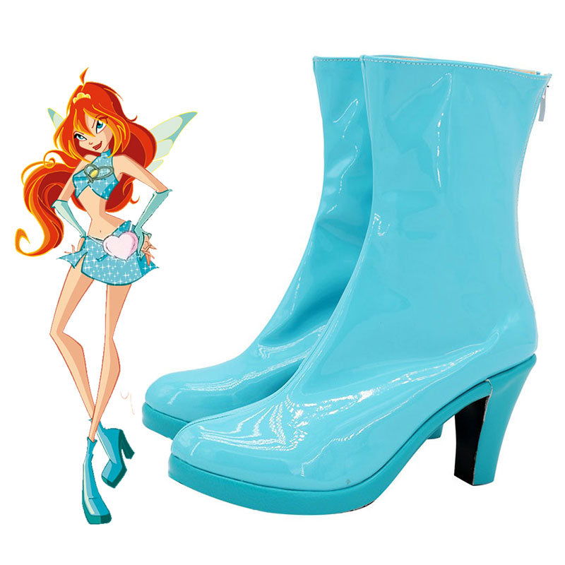 Winx Club Bloom Charmix Blue Cosplay Shoes