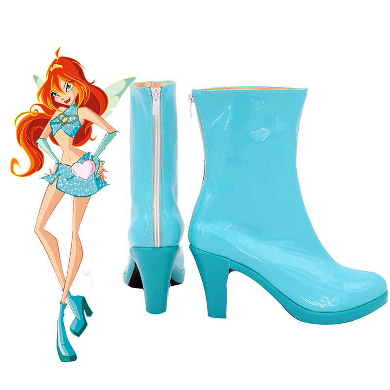 Winx Club Bloom Charmix Blue Cosplay Shoes