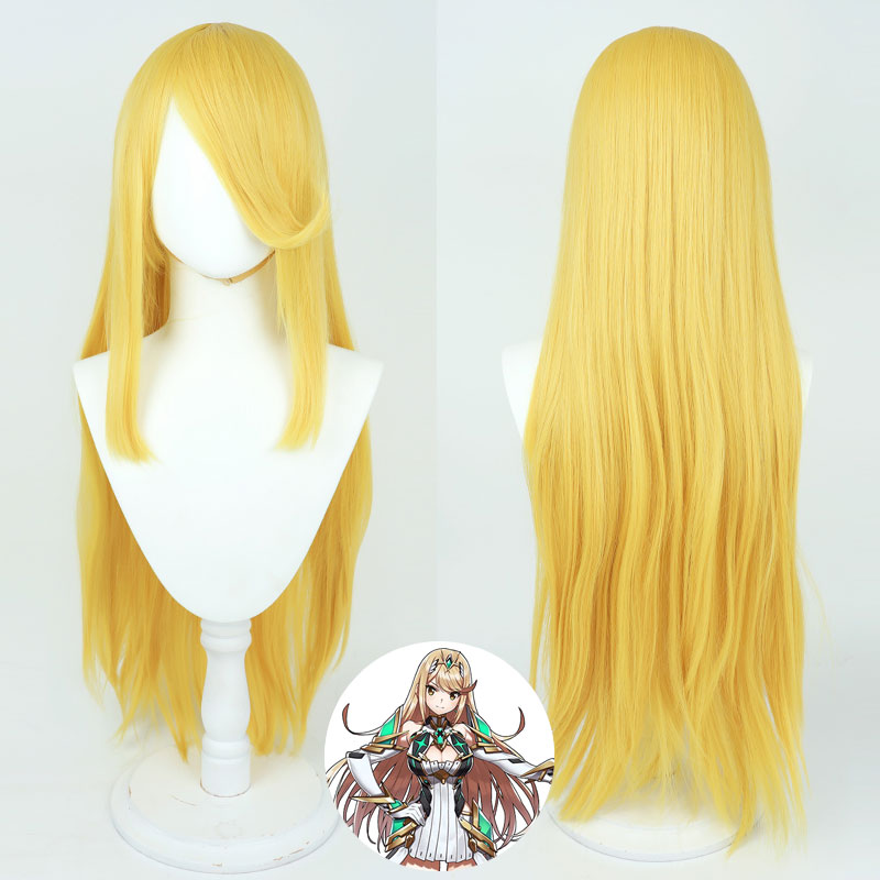 Xenoblade Chronicles 2 Mythra Golden Cosplay Wig